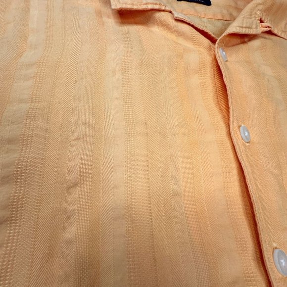 Daniel Cremieux Men's Short Sleeve Button Front Shirt Size Large Orange - Picture 4 of 7
